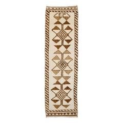 Tappeto Runner Turkey Anatoly - Lana Marrone Avorio Design - 93199