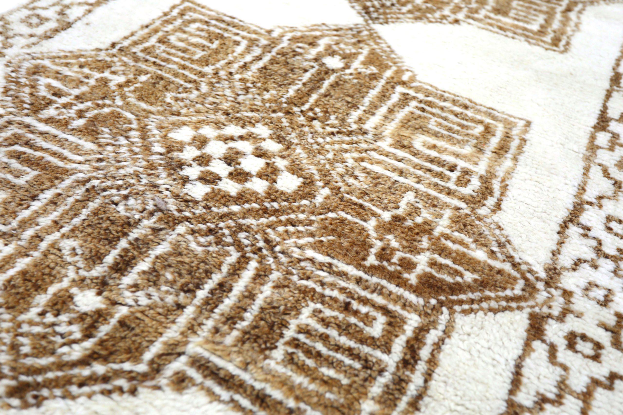 Turquía Anatoly Alfombra - Lana Marrón Diseño Marfil - 93202 Turco en venta
