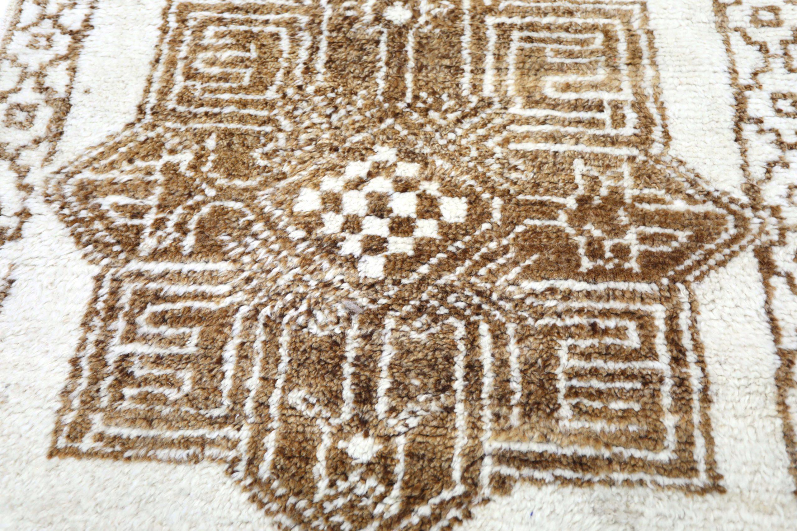 Turquía Anatoly Alfombra - Lana Marrón Diseño Marfil - 93202 en Excelente estado para la venta en Dallas, TX
