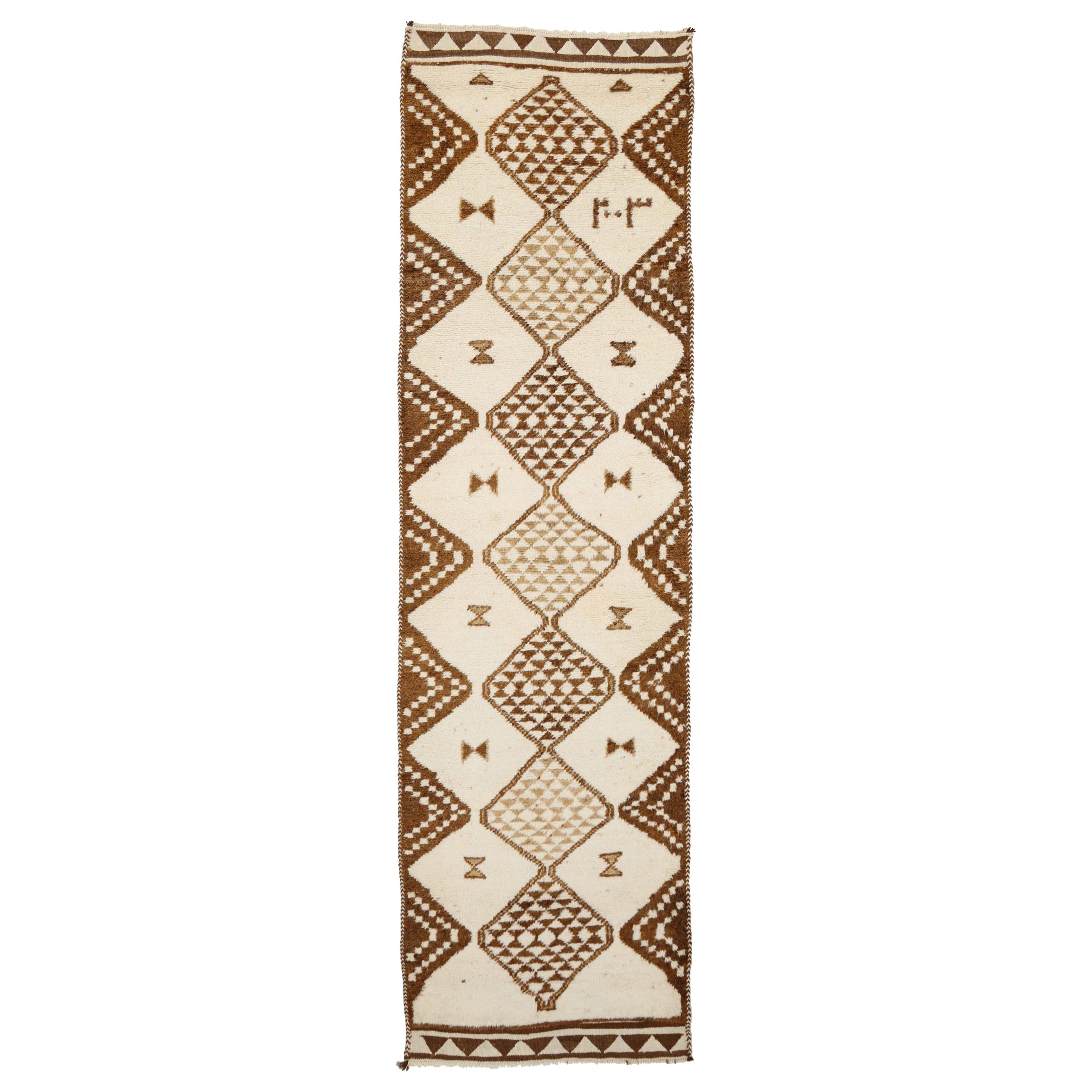 Tapis de course Turkey Anatoly - Laine Brown Ivory Design - 93205