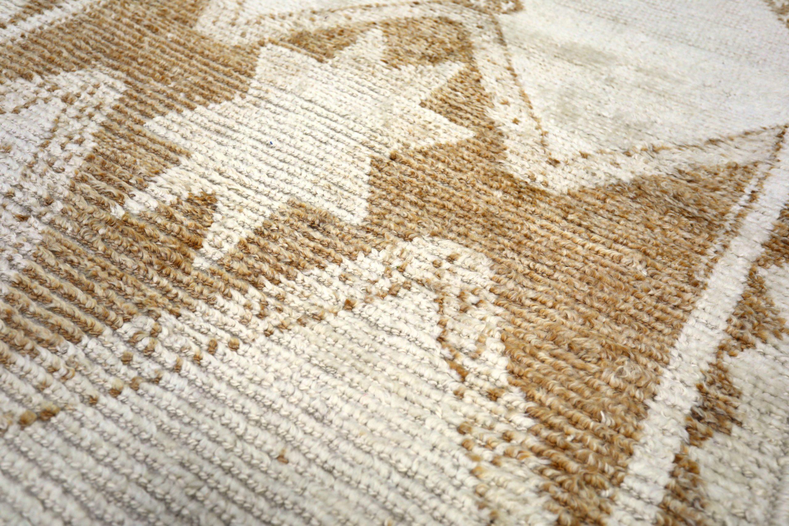 Turco Tappeto Runner Turkey Anatoly - Lana Marrone Avorio Design - 93207 in vendita