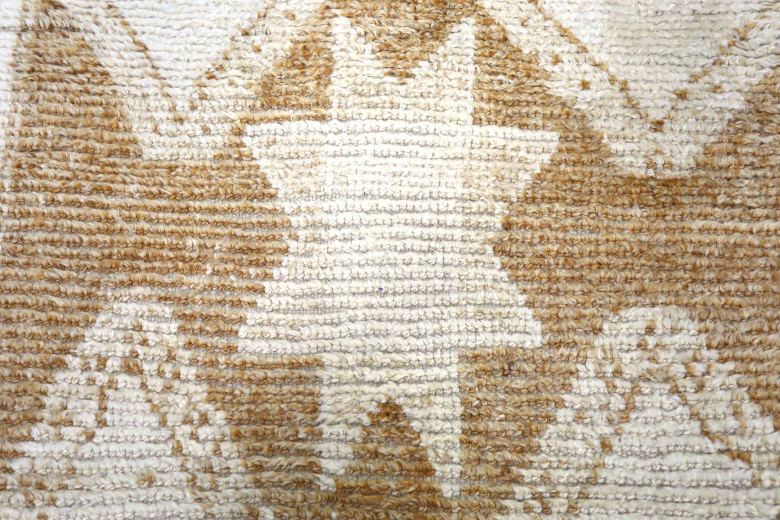 Tappeto Runner Turkey Anatoly - Lana Marrone Avorio Design - 93207 In condizioni ottime in vendita a Dallas, TX
