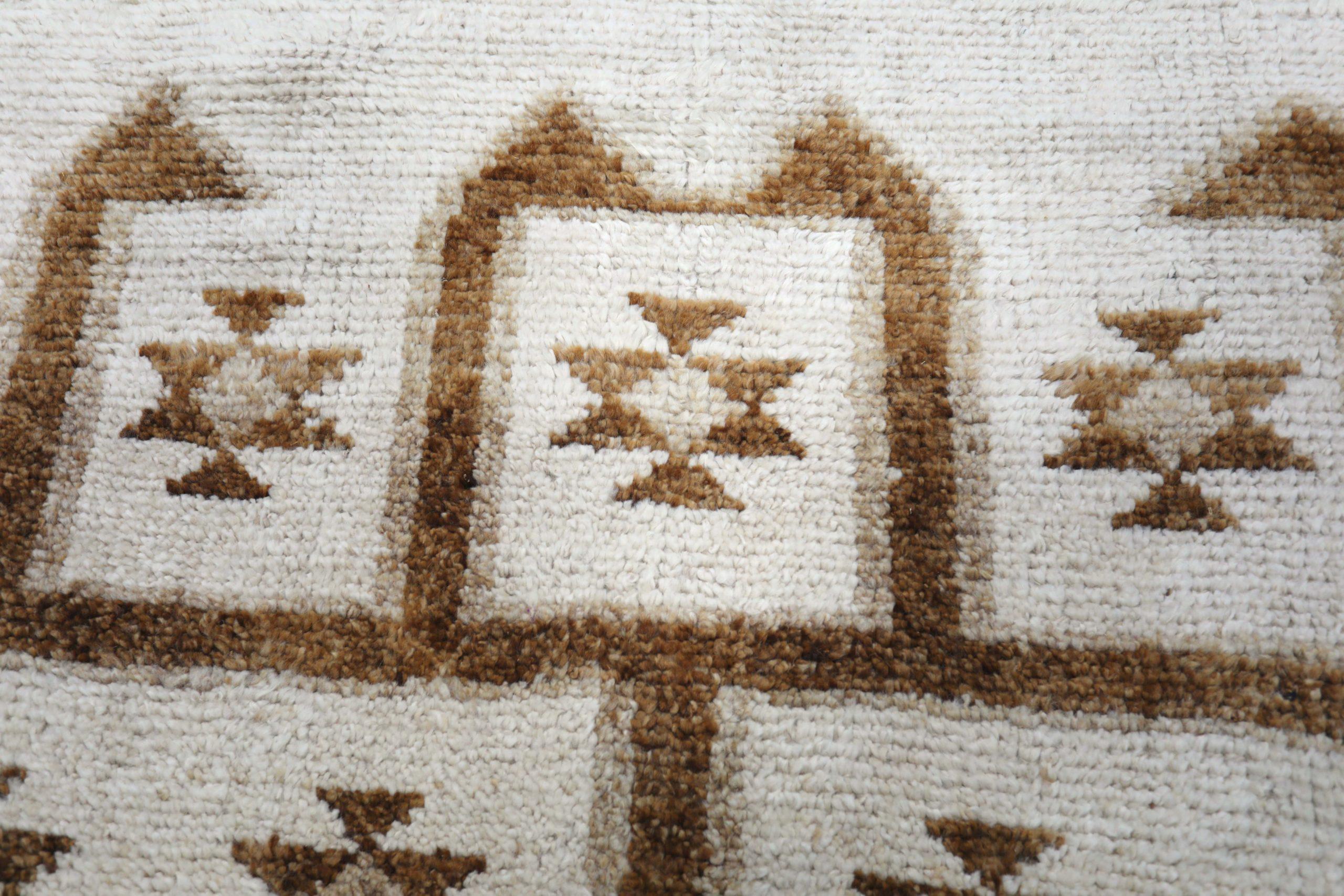 Tapis de course Turkey Anatoly - Laine Brown Ivory Design - 93212 Excellent état - En vente à Dallas, TX