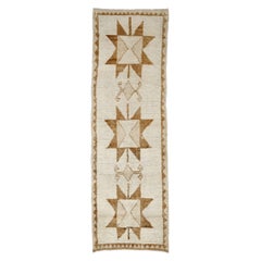 Türkei Anatoly Läufer Teppich - Wolle Braun Elfenbein Design - 93213