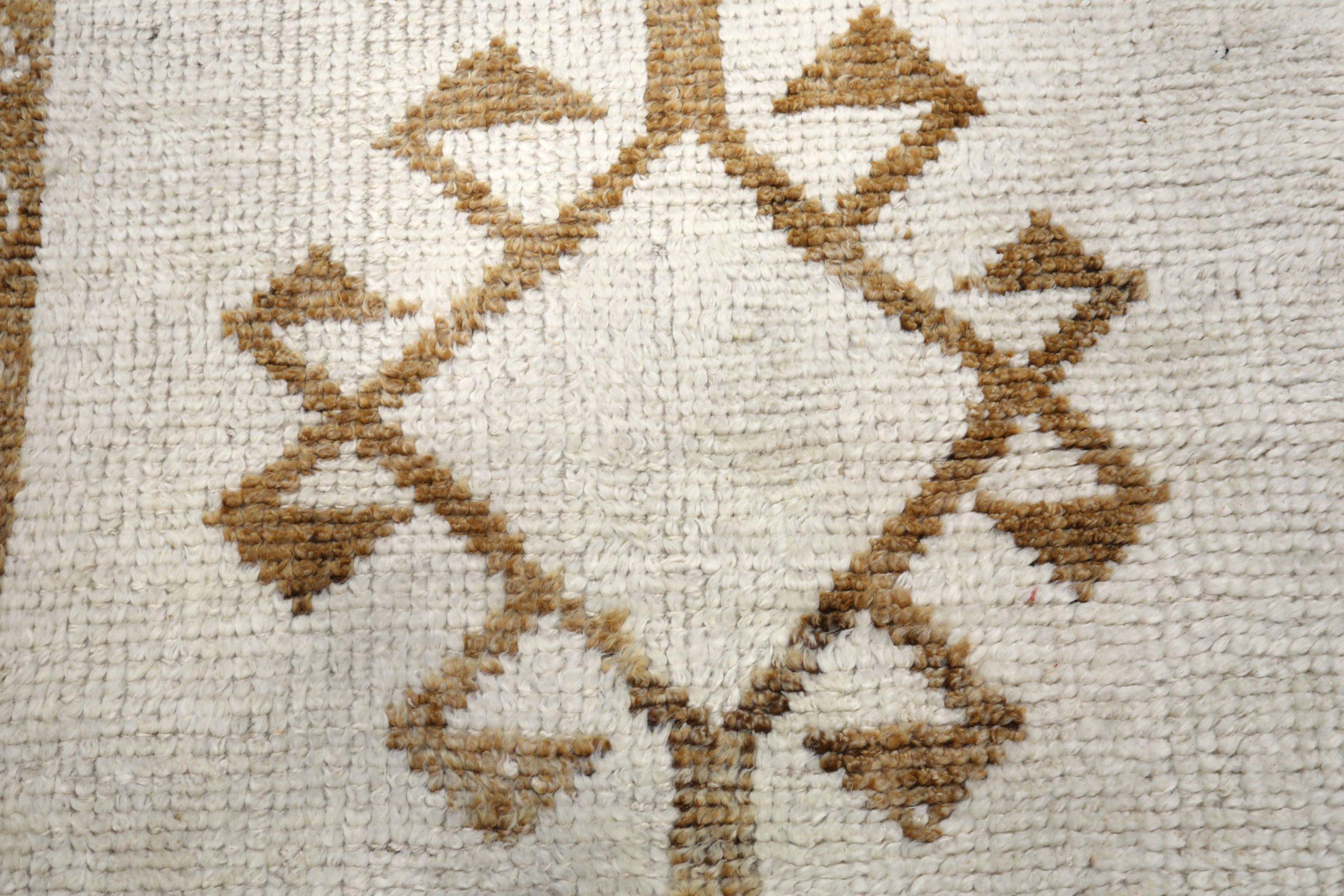 Türkei Anatoly Läufer Teppich - Wolle Braun Elfenbein Design - 93214 (20. Jahrhundert) im Angebot