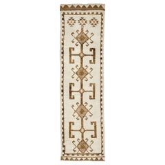 Türkei Anatoly Läufer Teppich - Wolle Braun Elfenbein Design - 93215