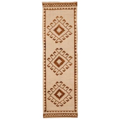 Türkei Anatoly Läufer Teppich - Wolle Braun Elfenbein Design - 93309