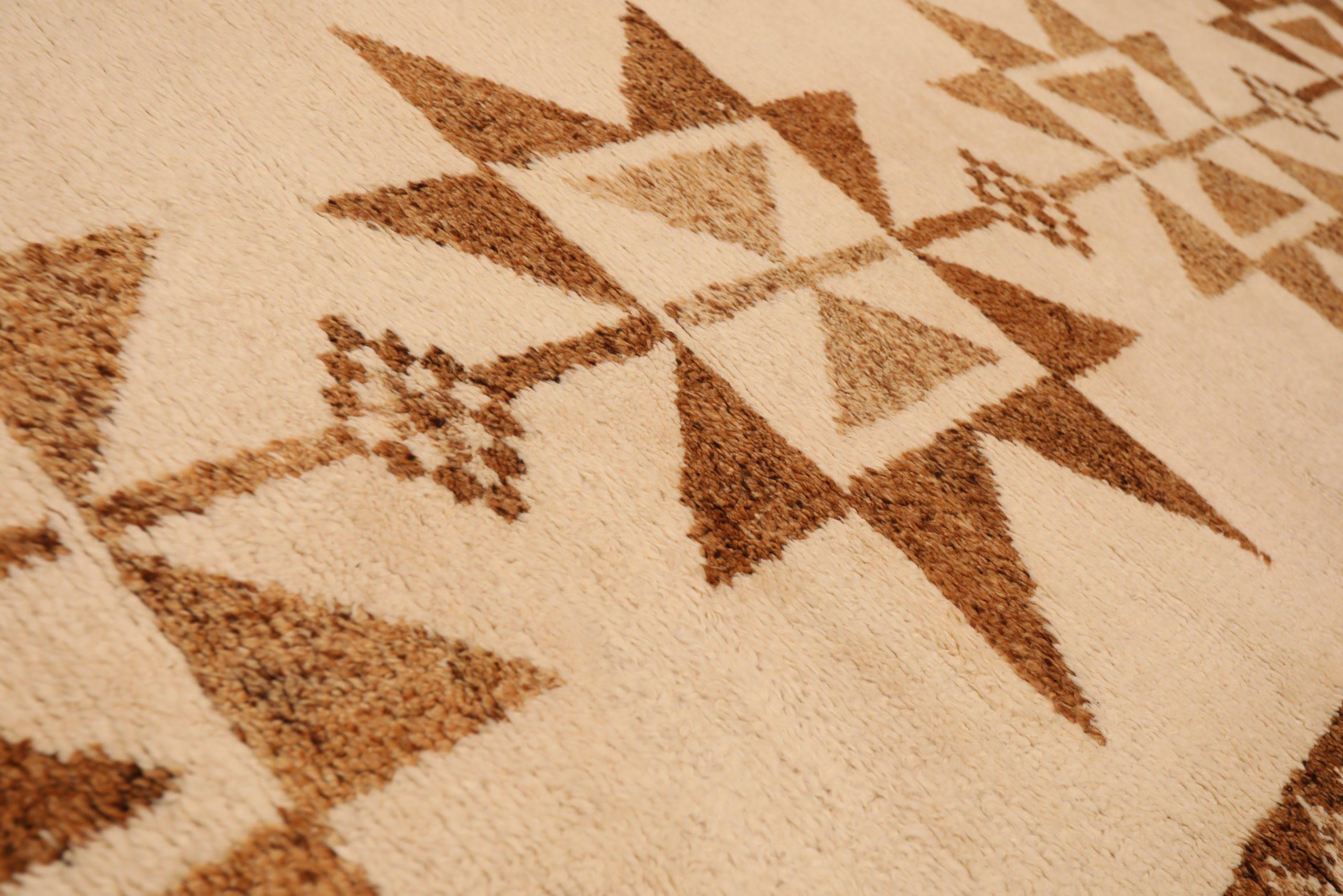 Turco Tappeto Runner Turkey Anatoly - Lana Marrone Avorio Design - 93322 in vendita