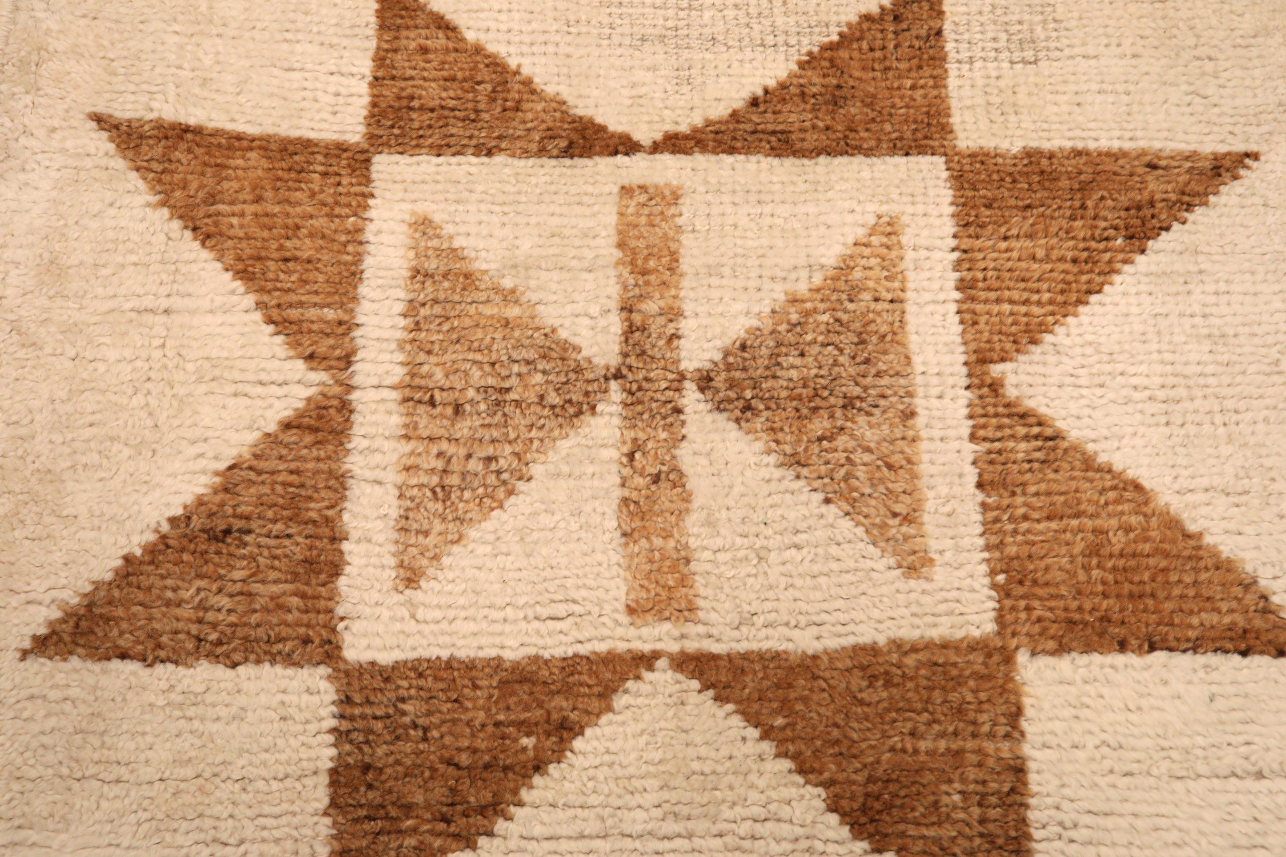 Tappeto Runner Turkey Anatoly - Lana Marrone Avorio Design - 93326 In condizioni ottime in vendita a Dallas, TX