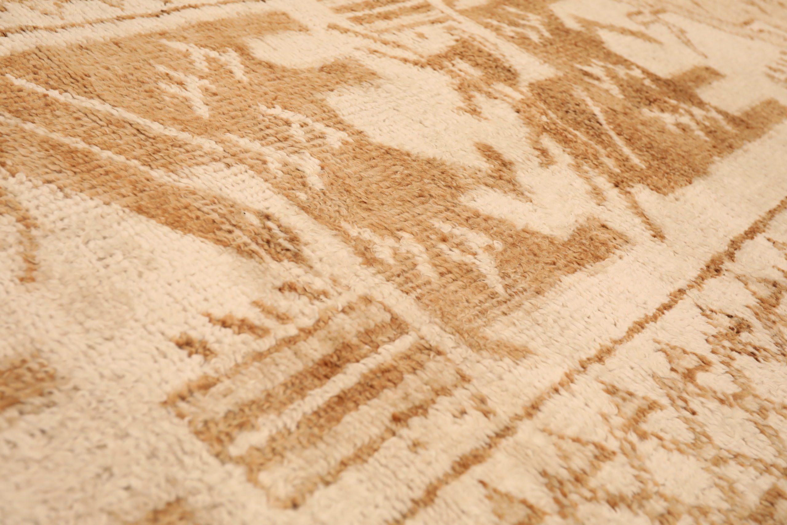 Turc Tapis de course Turkey Anatoly - Laine Brown Ivory Design - 93327 en vente