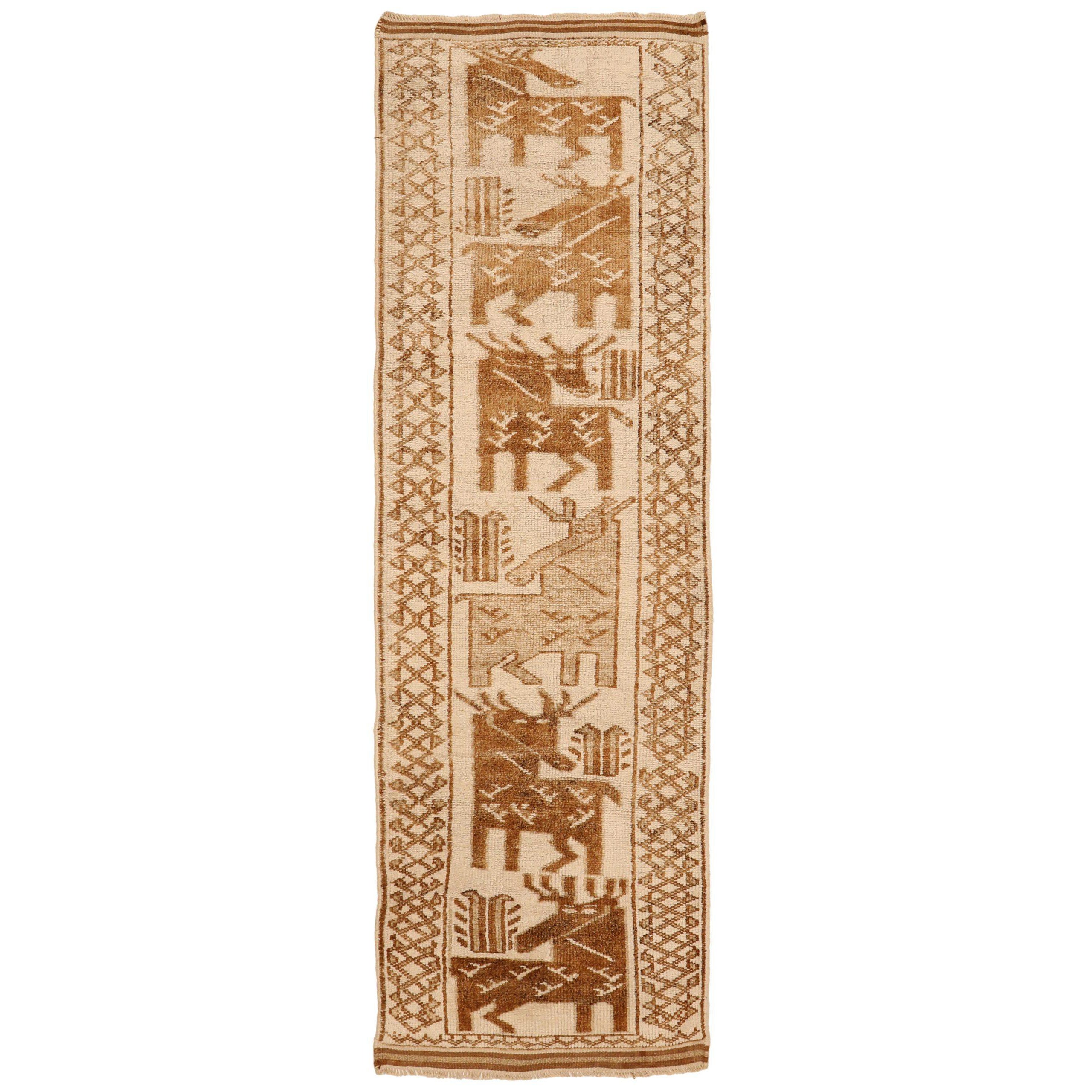 Tapis de course Turkey Anatoly - Laine Brown Ivory Design - 93327