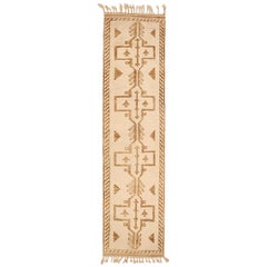 Tappeto Runner Turkey Anatoly - Lana Marrone Avorio Design - 93334