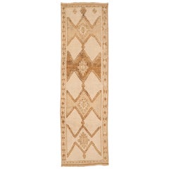 Türkei Anatoly Läufer Teppich - Wolle Braun Elfenbein Design - 93336