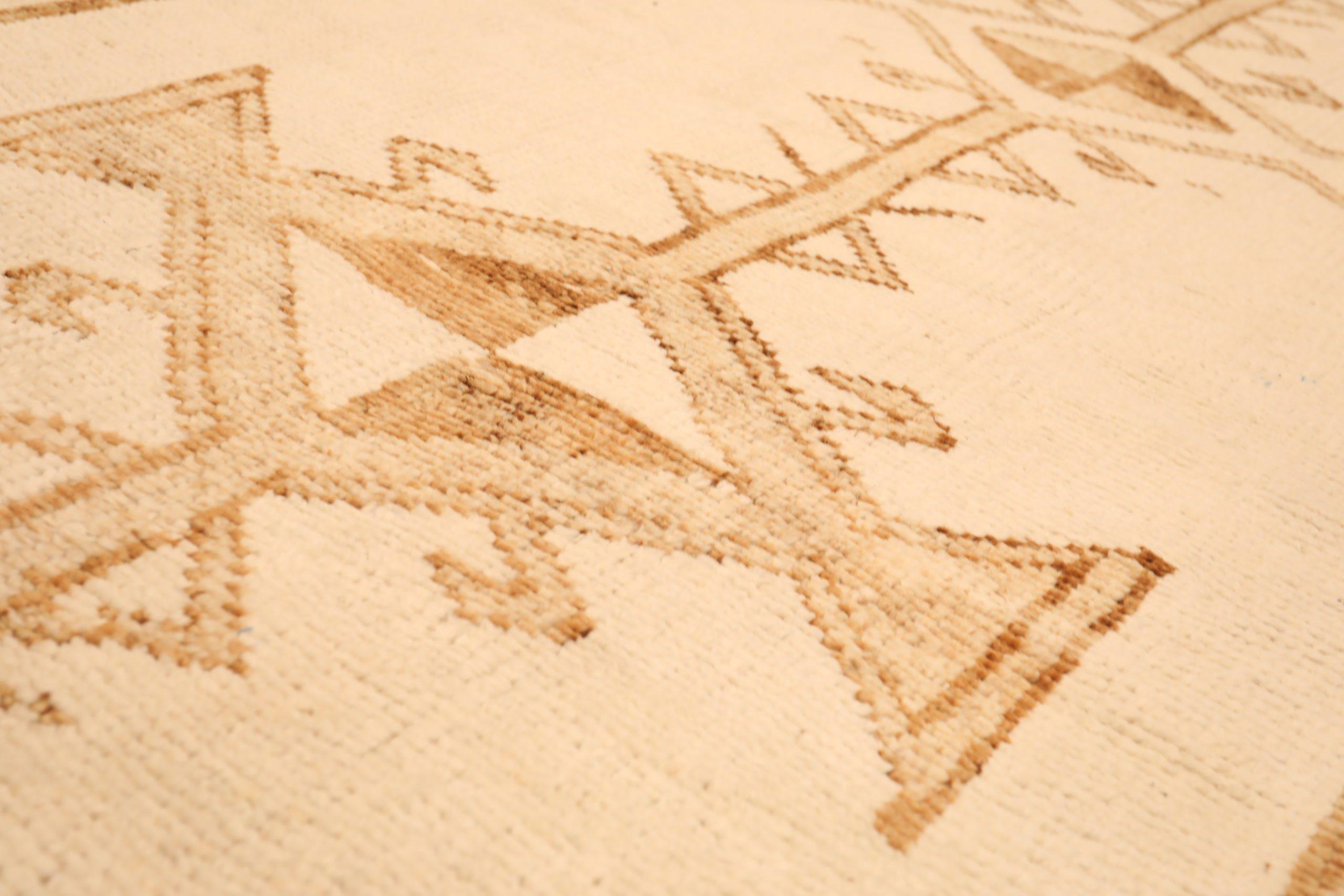 Turc Tapis de course Turkey Anatoly - Laine Brown Ivory Design - 93338 en vente
