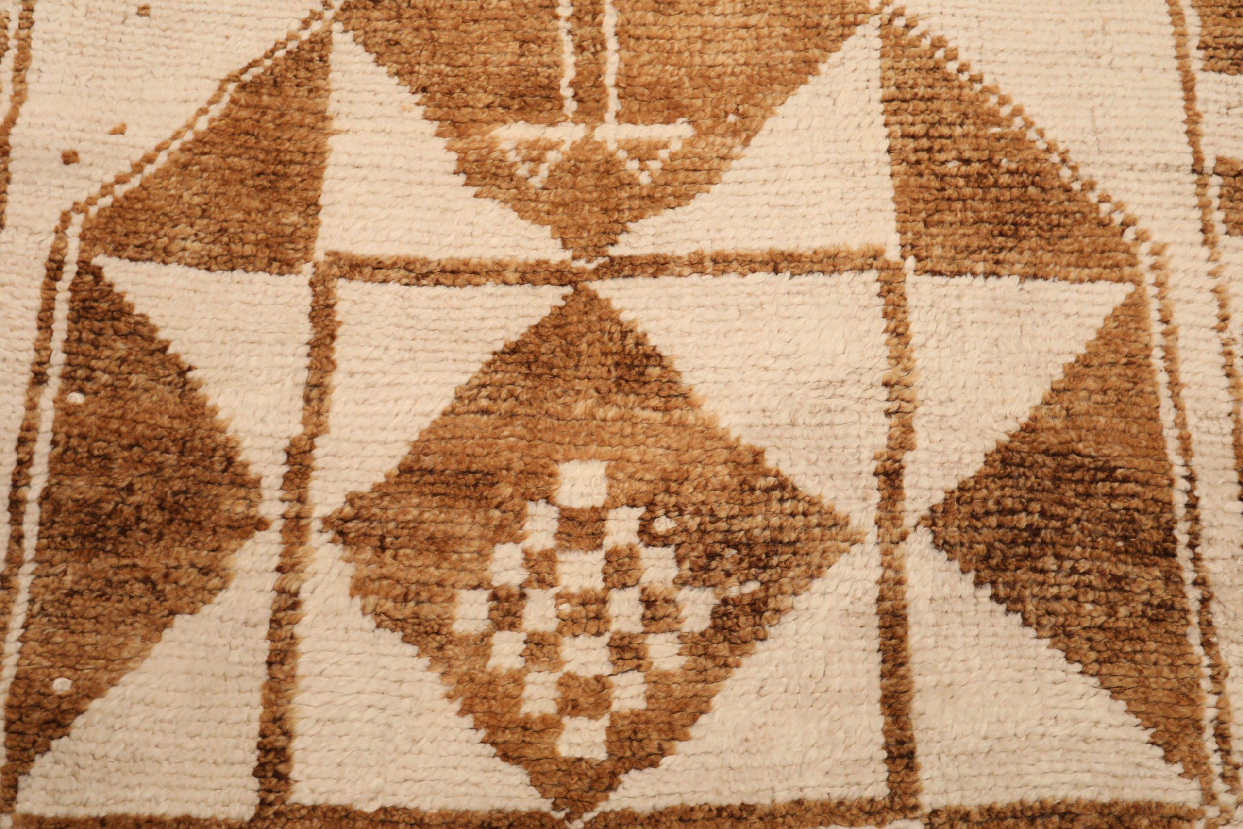 Turc Tapis de course Turkey Anatoly - Laine Brown Ivory Design - 93340 en vente