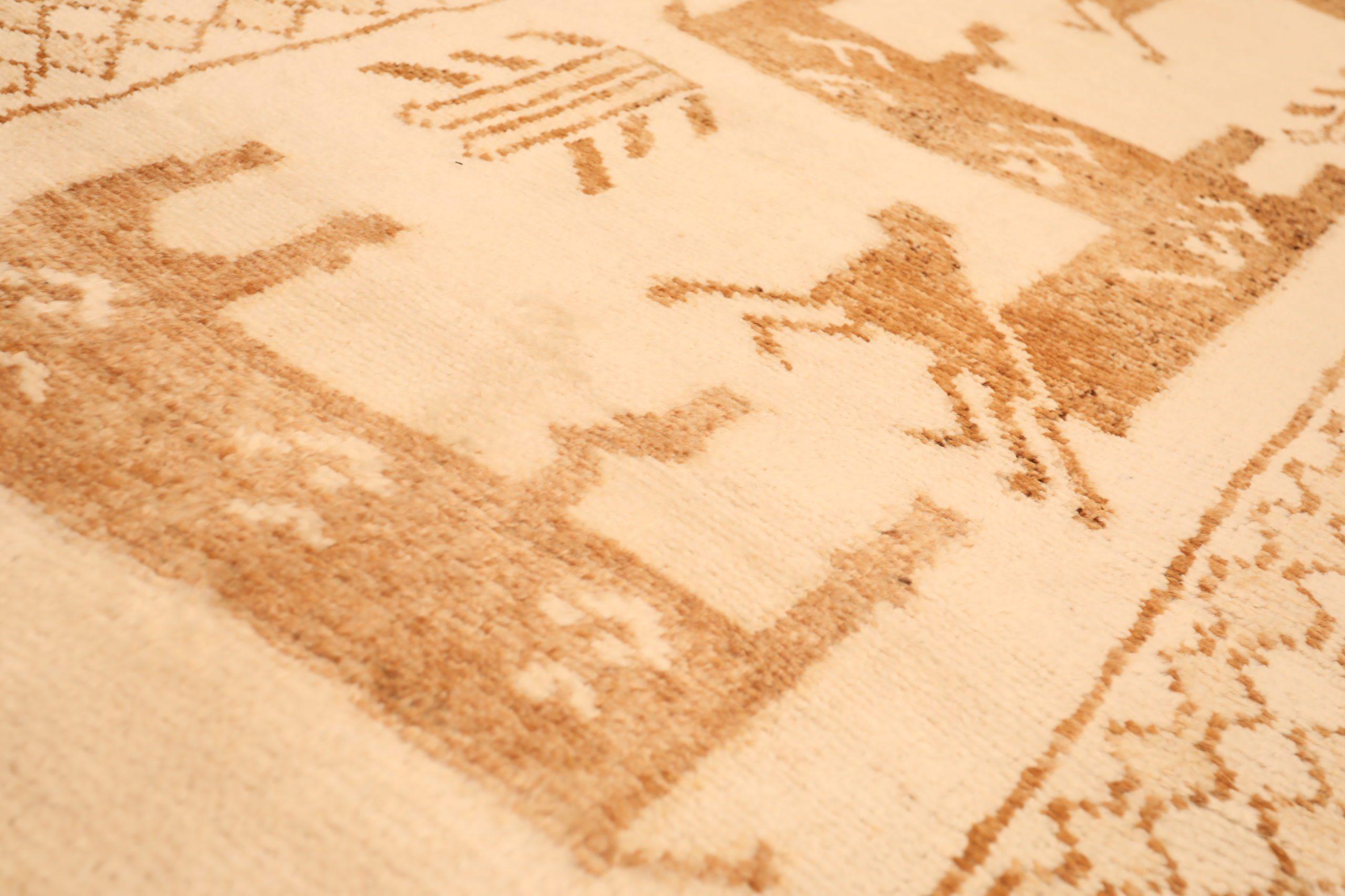 Turc Tapis de course Turkey Anatoly - Laine Brown Ivory Design - 93341 en vente