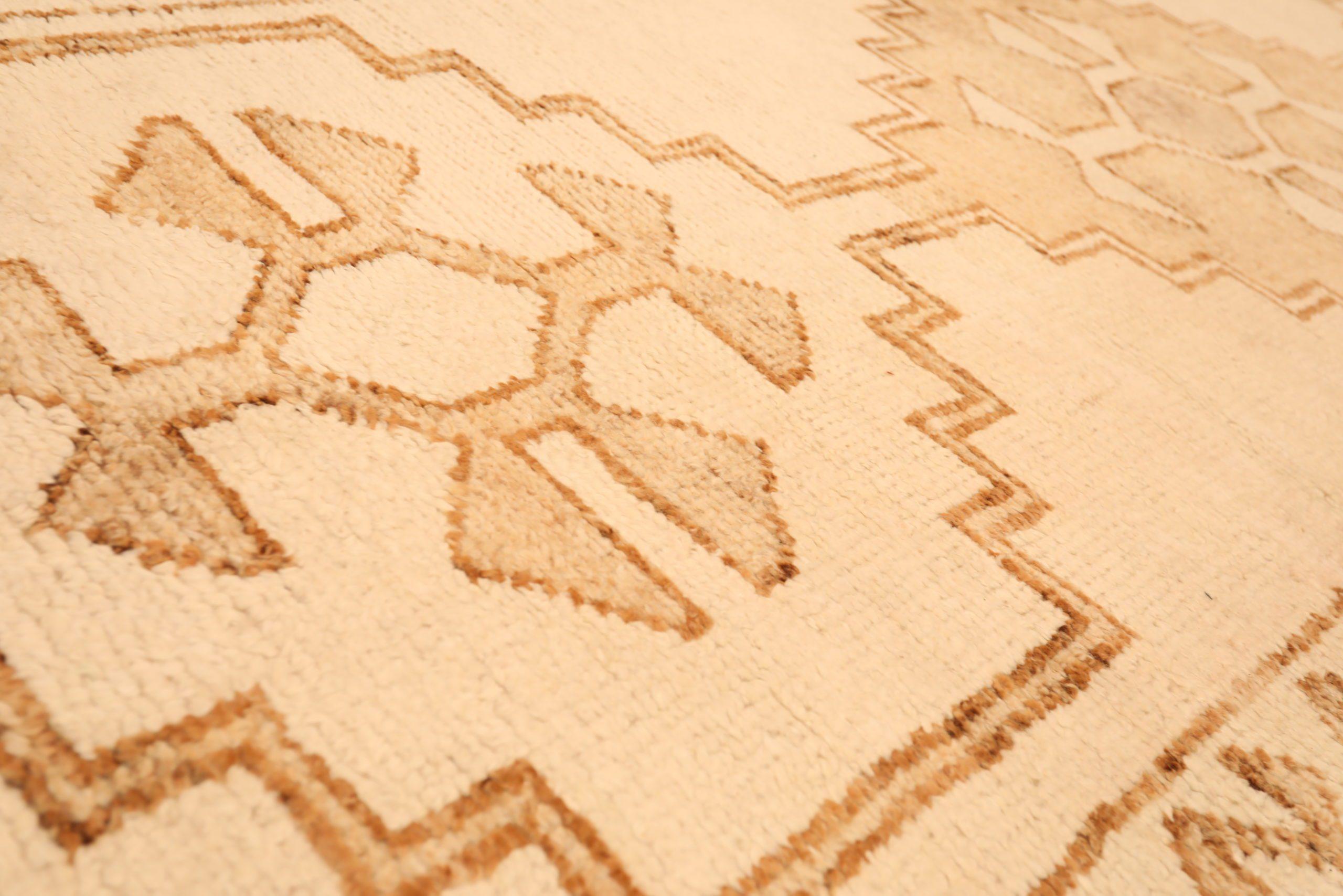 Turco Tappeto Runner Turkey Anatoly - Lana Marrone Avorio Design - 93344 in vendita
