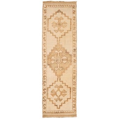 Türkei Anatoly Läufer Teppich - Wolle Braun Elfenbein Design - 93344