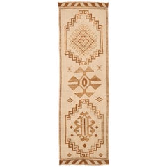 Türkei Anatoly Läufer Teppich - Wolle Braun Elfenbein Design - 93348