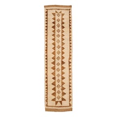 Türkei Anatoly Läufer Teppich - Wolle Braun Elfenbein Design - 93352