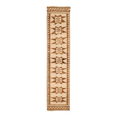Tappeto Runner Turkey Anatoly - Lana Marrone Avorio Design - 93353