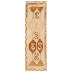 Türkei Anatoly Läufer Teppich - Wolle Braun Elfenbein Design - 93354