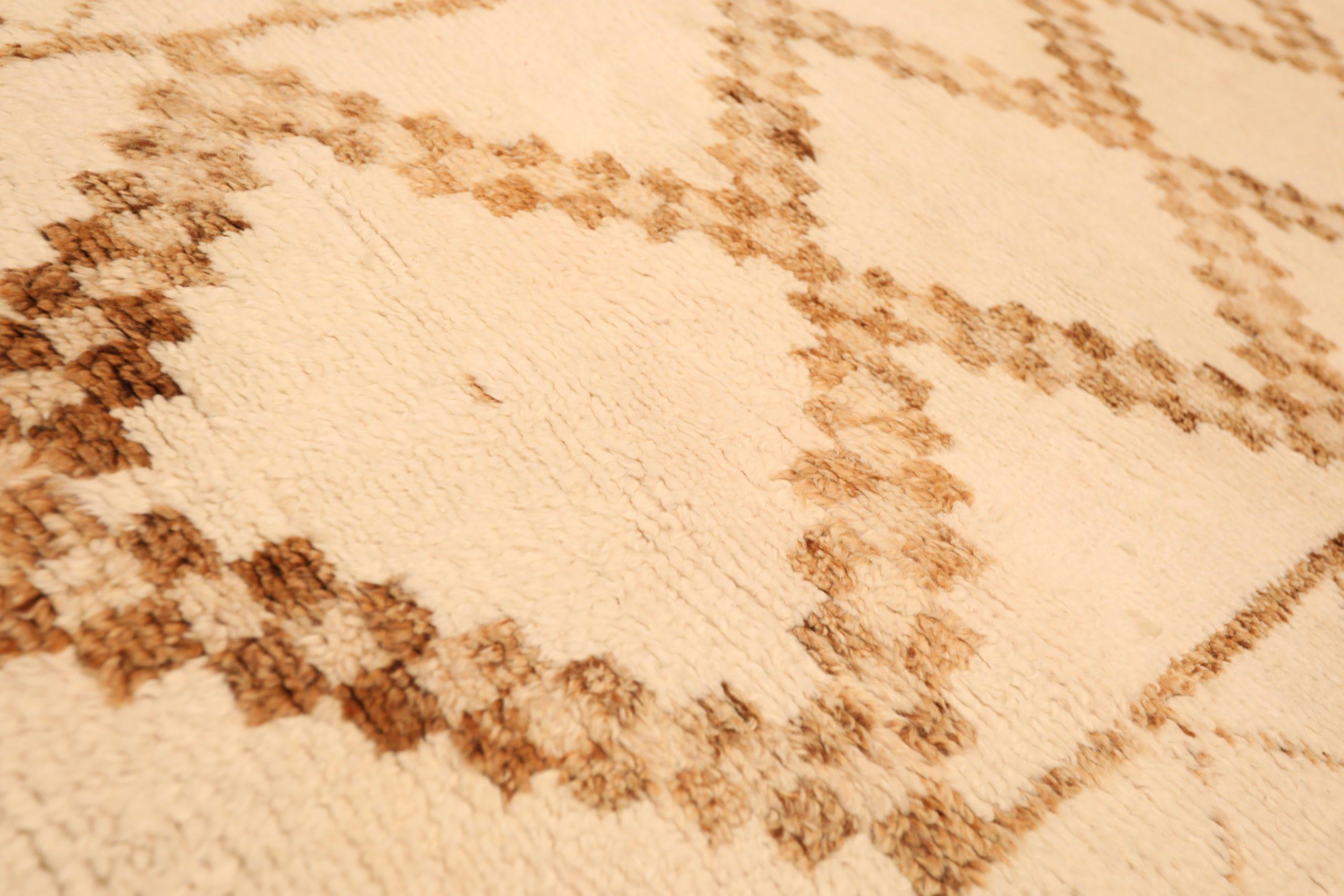 Turc Tapis de course Turkey Anatoly - Laine Brown Ivory Design - 93356 en vente
