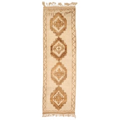 Türkei Anatoly Läufer Teppich - Wolle Braun Elfenbein Design - 93360