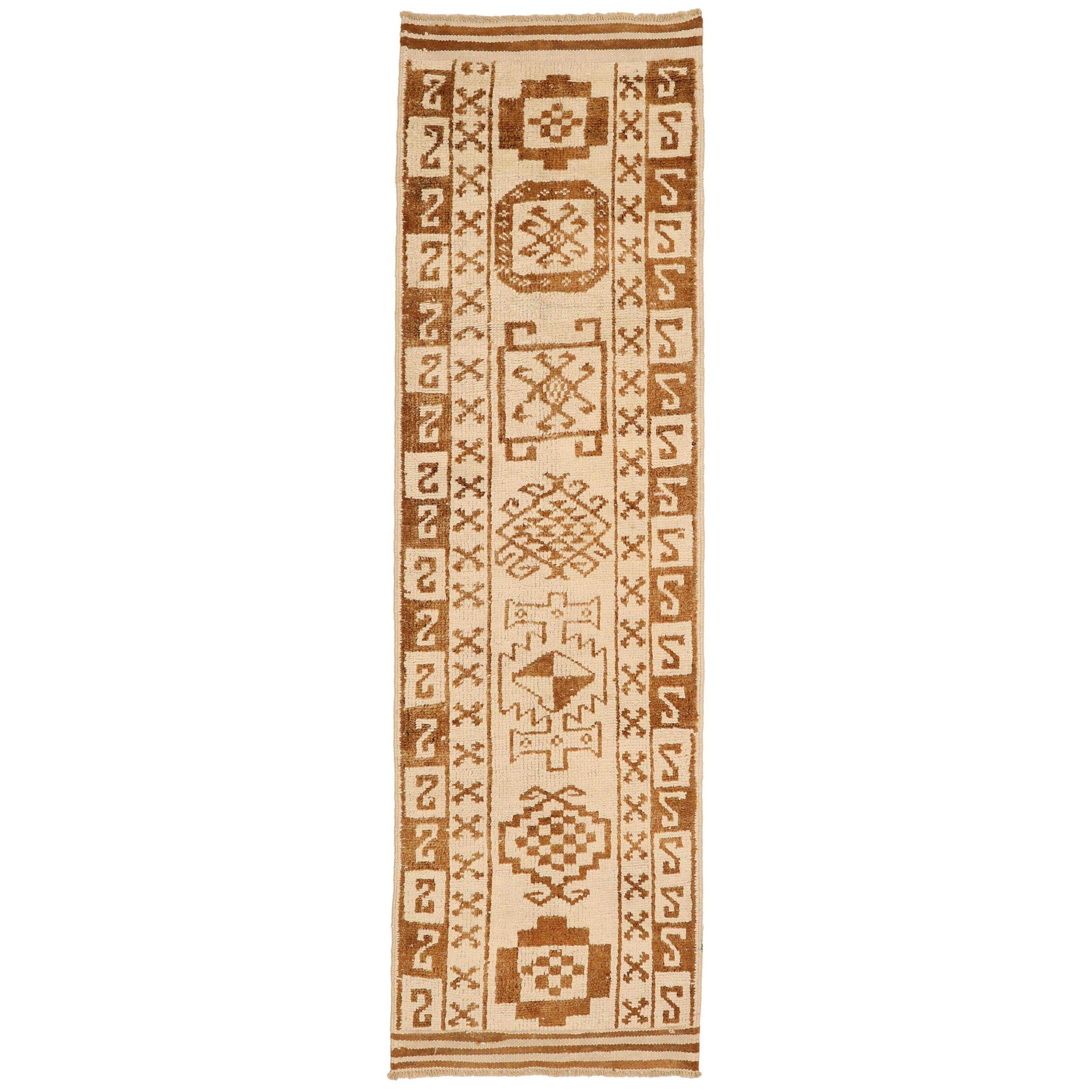 Tapis de course Turkey Anatoly - Laine Brown Ivory Design - 93361