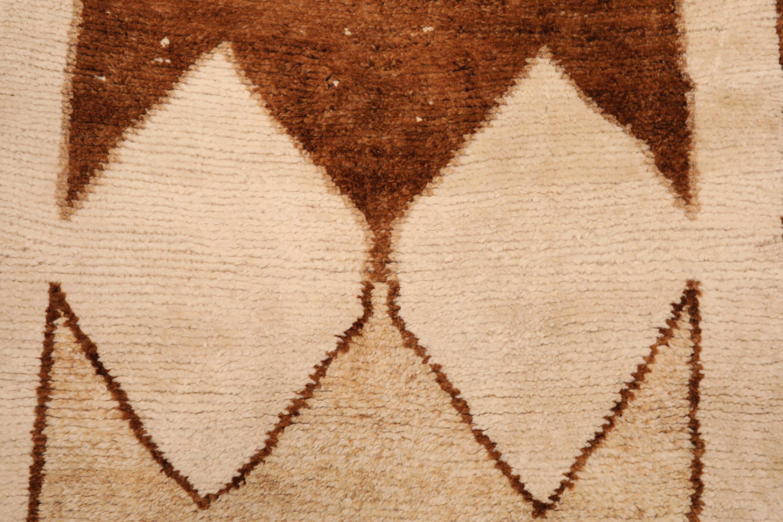 Tapis de course Turkey Anatoly - Laine Brown Ivory Design - 93370 Excellent état - En vente à Dallas, TX