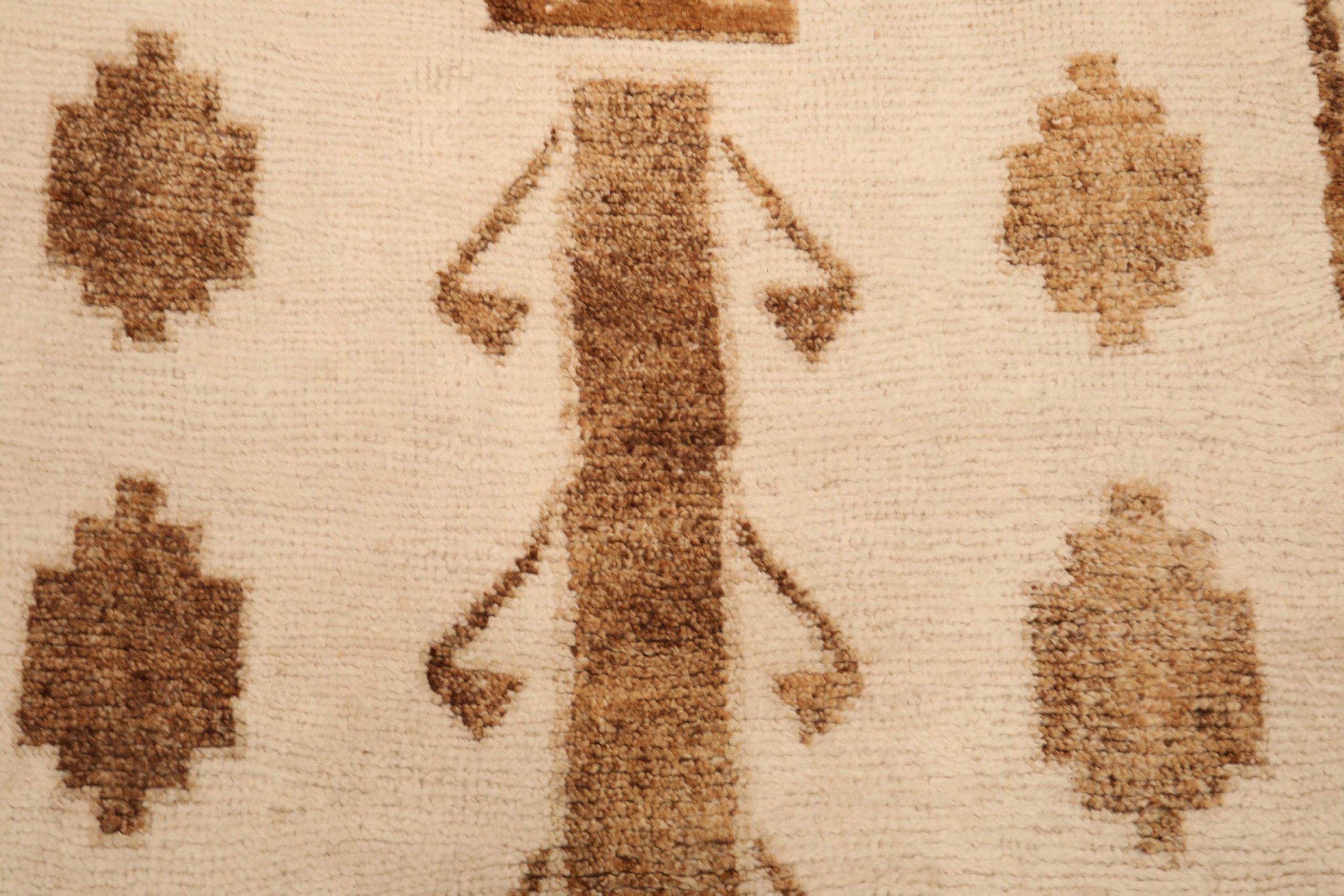 Tapis de course Turkey Anatoly - Laine Brown Ivory Design - 93371 Excellent état - En vente à Dallas, TX