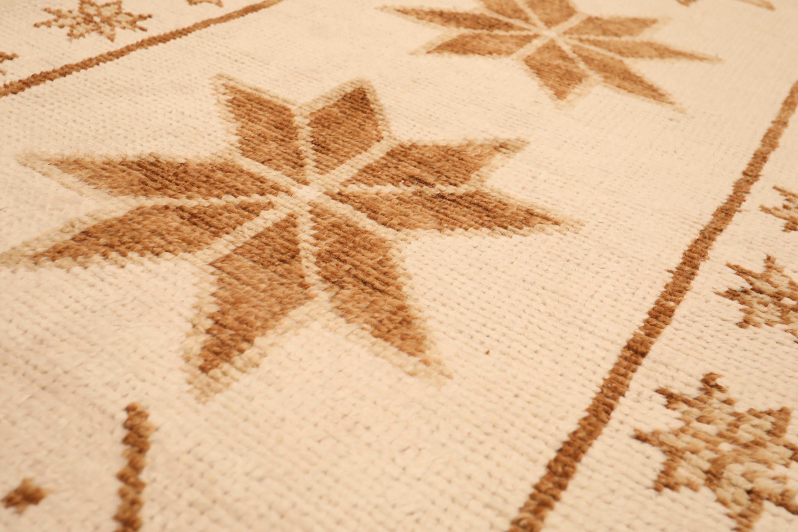 Turc Tapis de course Turkey Anatoly - Laine Brown Ivory Design - 93378 en vente