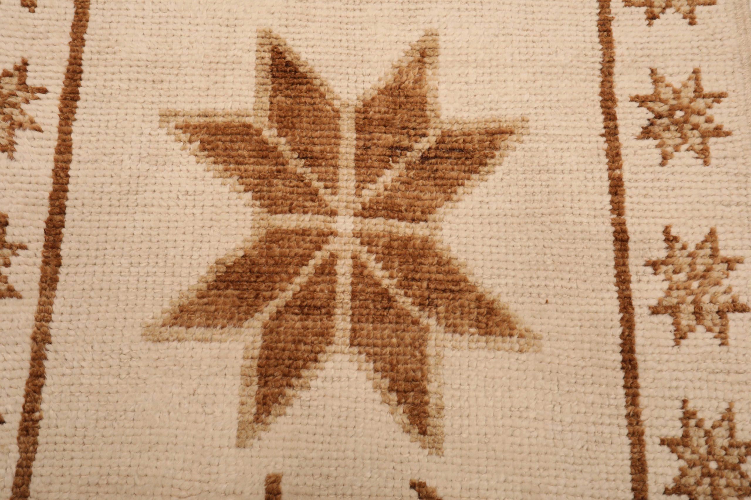 Tapis de course Turkey Anatoly - Laine Brown Ivory Design - 93378 Excellent état - En vente à Dallas, TX