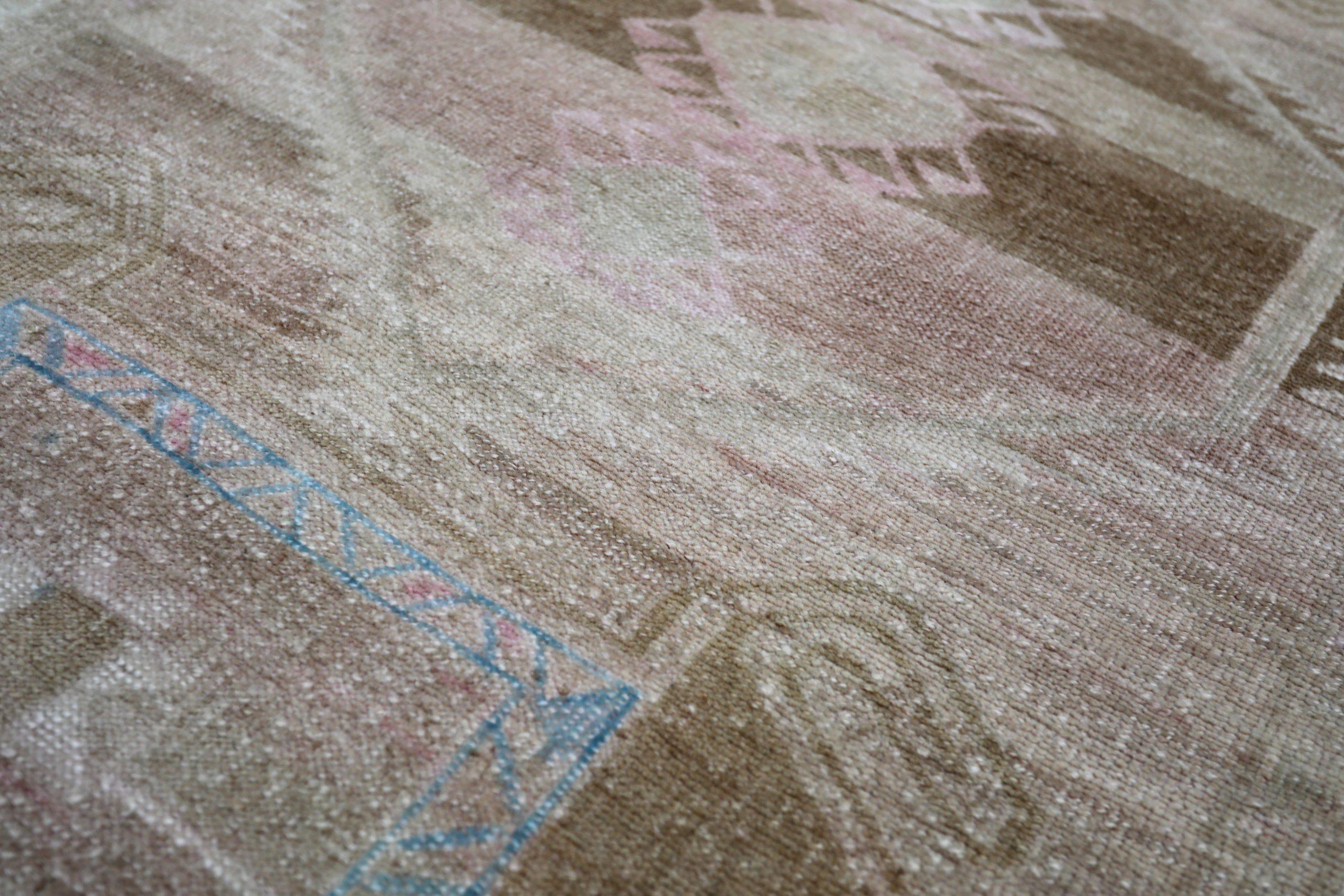 Turc Tapis de course Turkey Anatoly - Laine Brown Ivory Pink Design - 93261 en vente