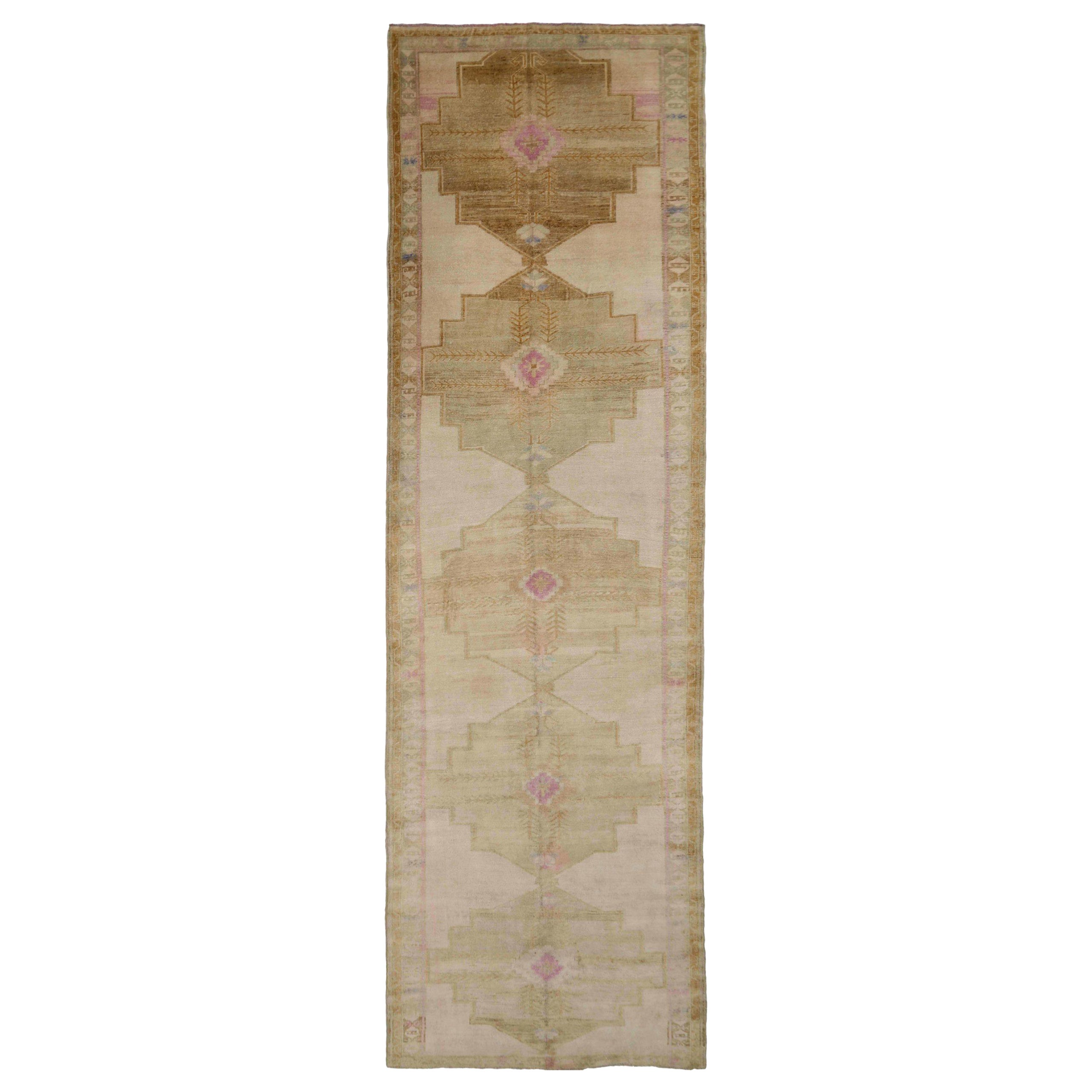 Tappeto Anatoly Runner - Lana Marrone Avorio Purpel Design - 93048