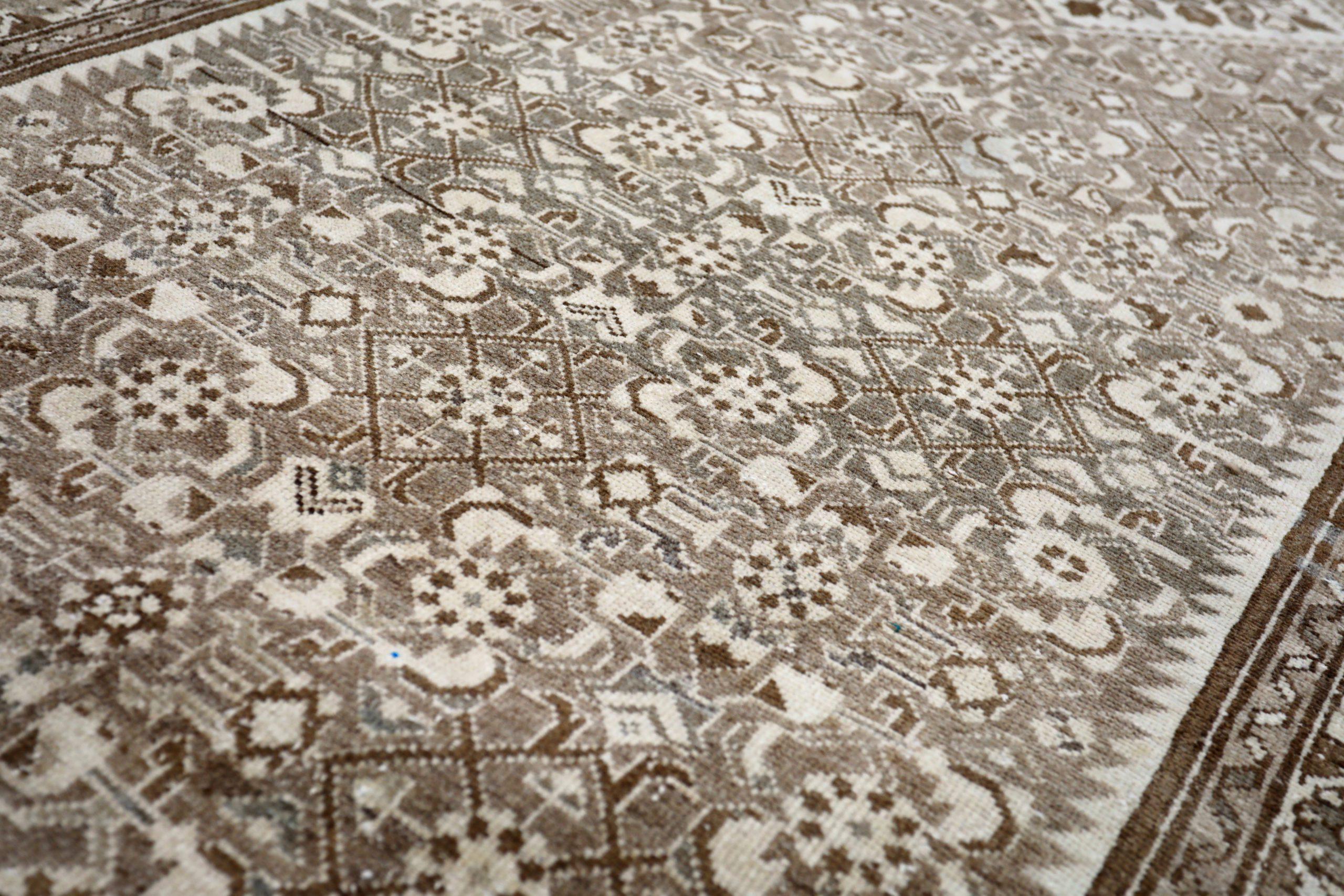 Turc Tapis de course Turkey Anatoly - Laine Brown Ivory Taupe Design - 93262 en vente