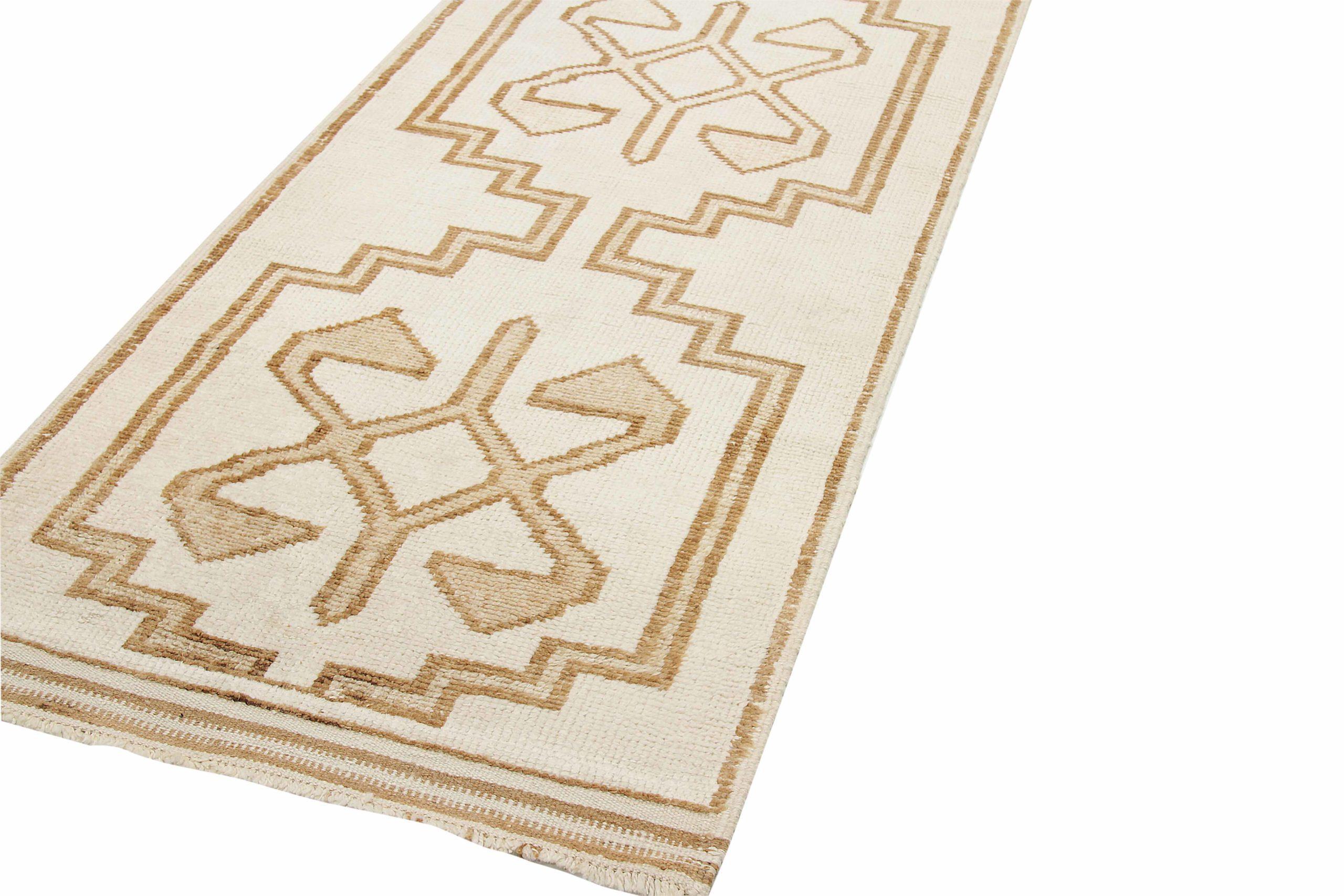 Turc Tapis de course Turkey Anatoly - Laine Brown Ivory Yellow Design - 92531 en vente