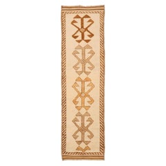 Tapis de course Turkey Anatoly - Laine Brown Ivory Yellow Design - 93350