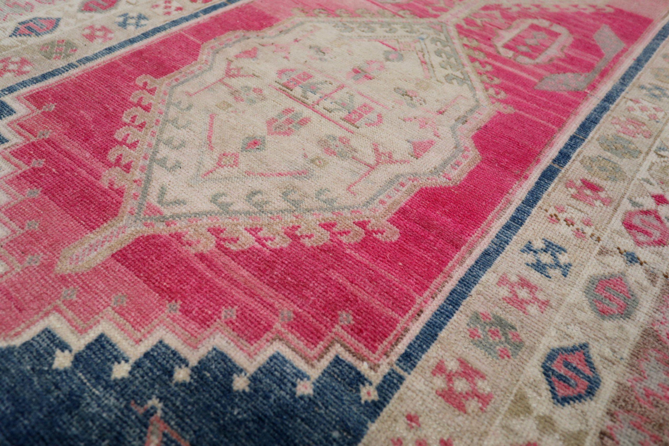 Turco Tappeto Anatoly Runner - Lana Verde Avorio Blu Navy Rosso - 93217 in vendita