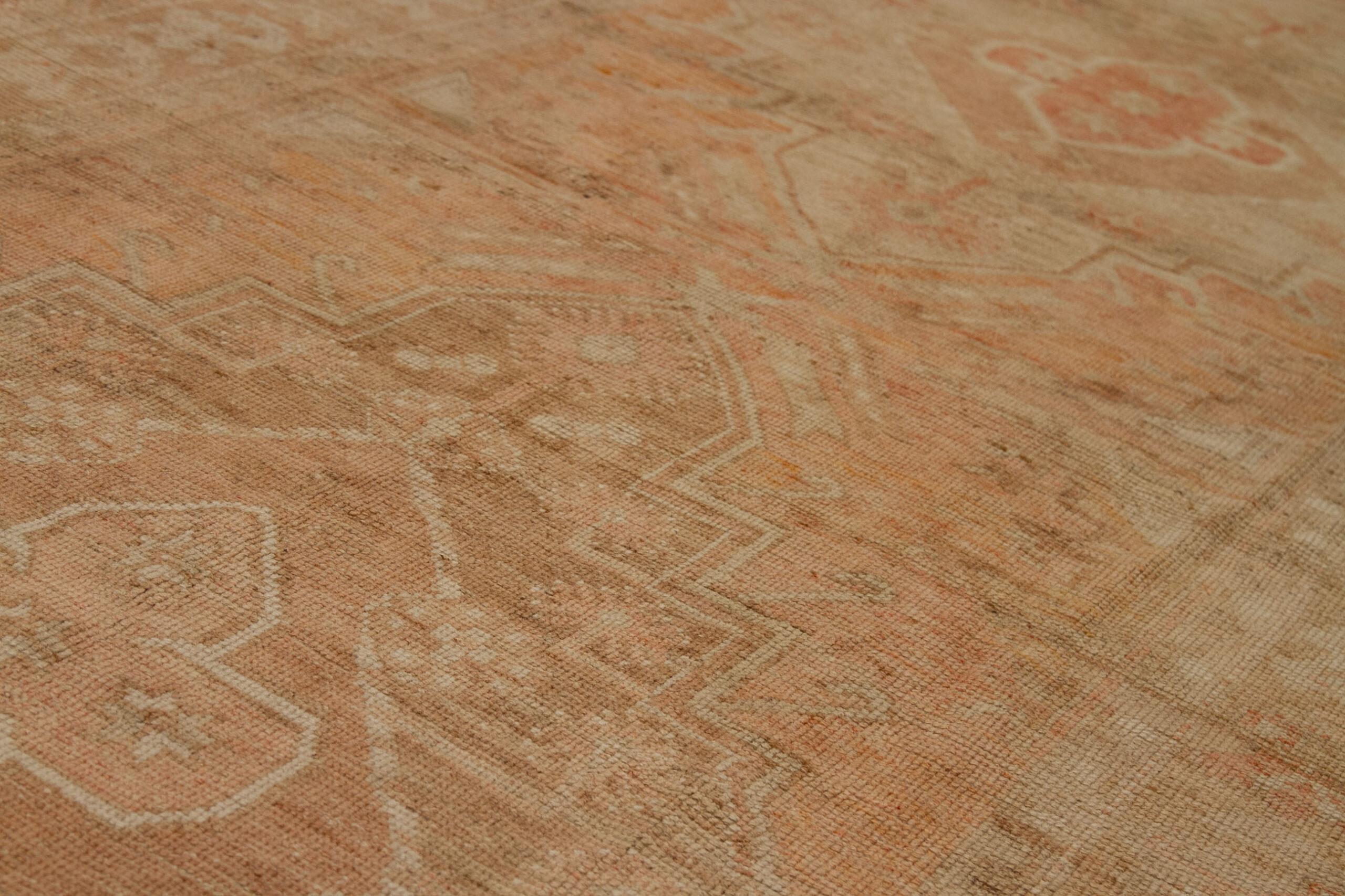 Turkey Anatoly-Läufer - Wolle Rosa Taupe Design - 92796 (Türkisch) im Angebot