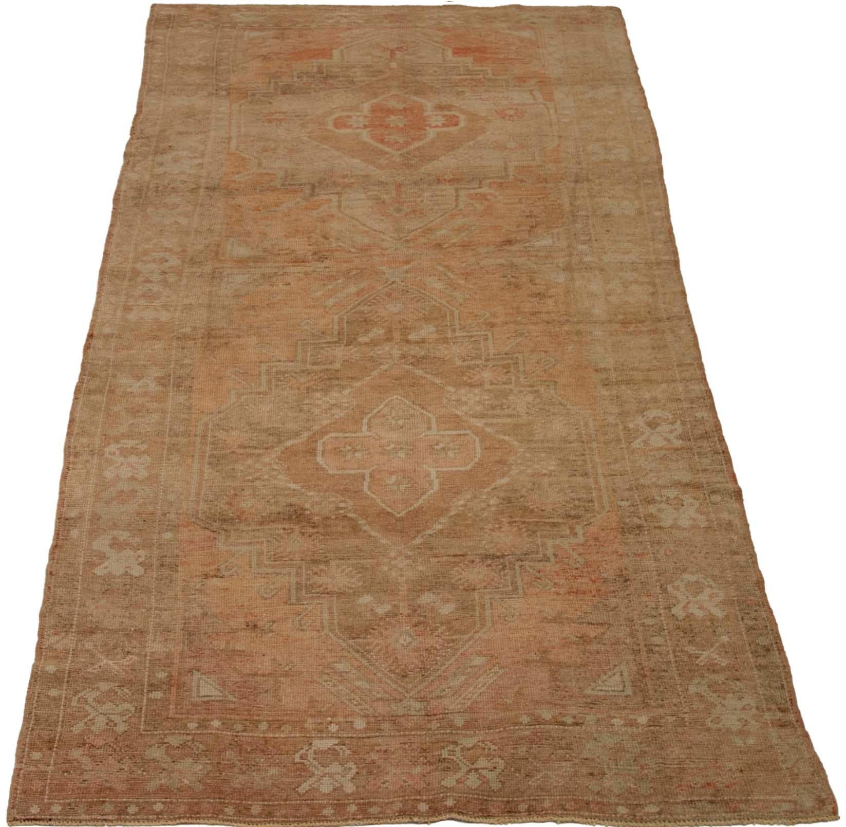 Turkey Anatoly-Läufer - Wolle Rosa Taupe Design - 92796 im Zustand „Hervorragend“ im Angebot in Dallas, TX