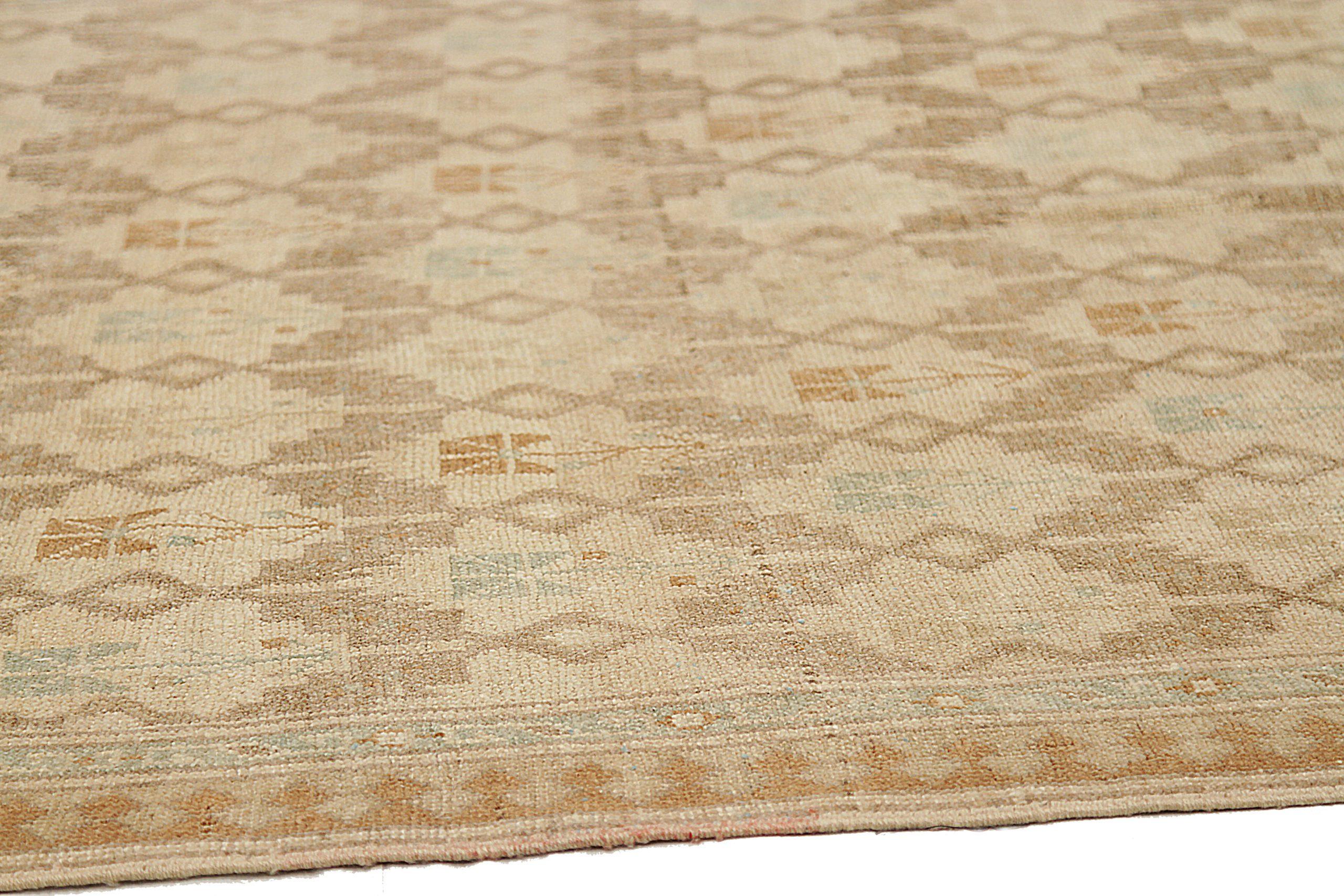 Turkey Anatoly Small Rug Circa 1940 - Wool Blue Brown Ivory Design - 92516 Excellent état - En vente à Dallas, TX