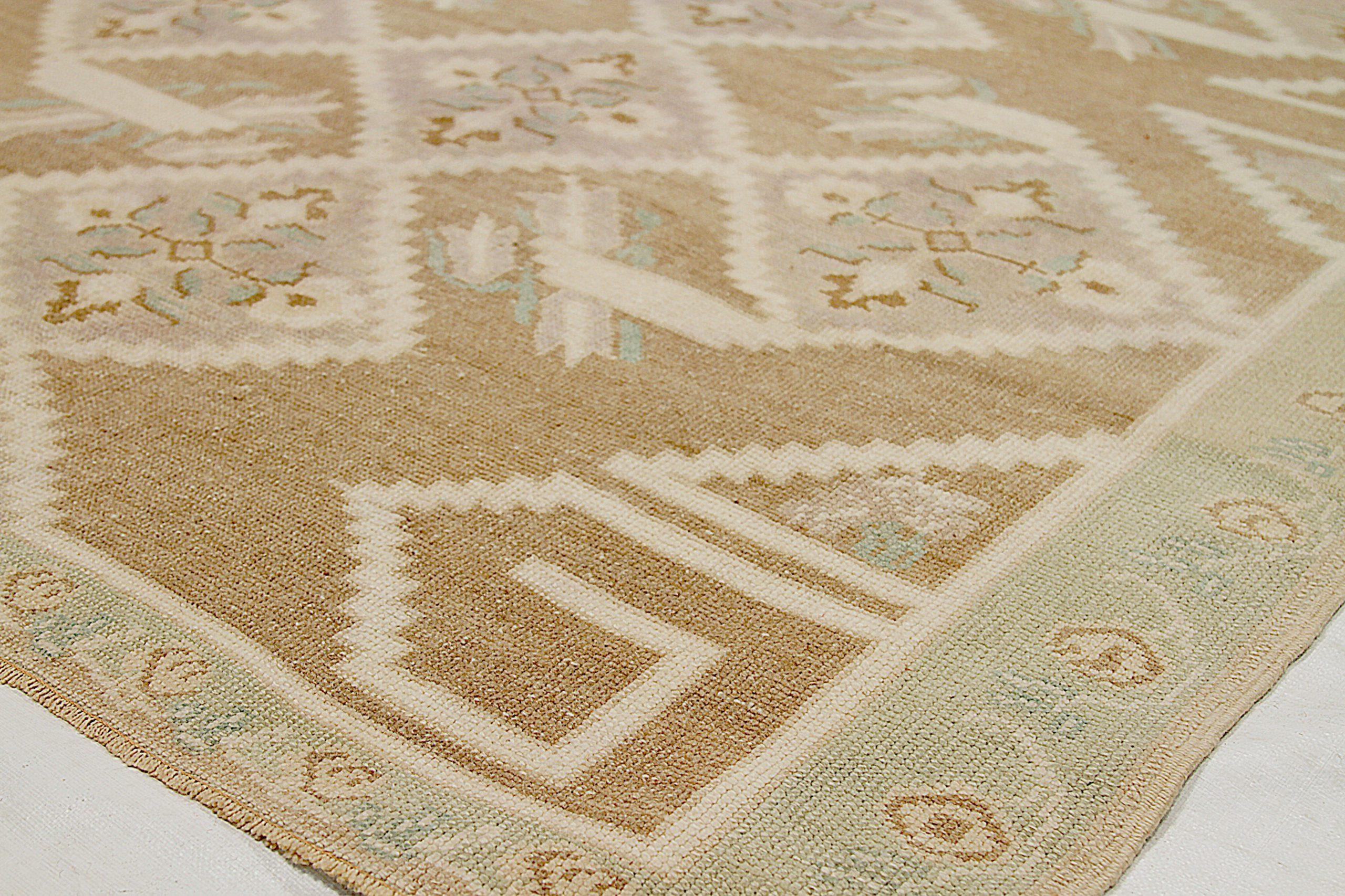 Türkei Anatoly Small Rug CIRCA 1940 - Wolle Brown Elfenbein Purpel Design - 92515 (Türkisch) im Angebot