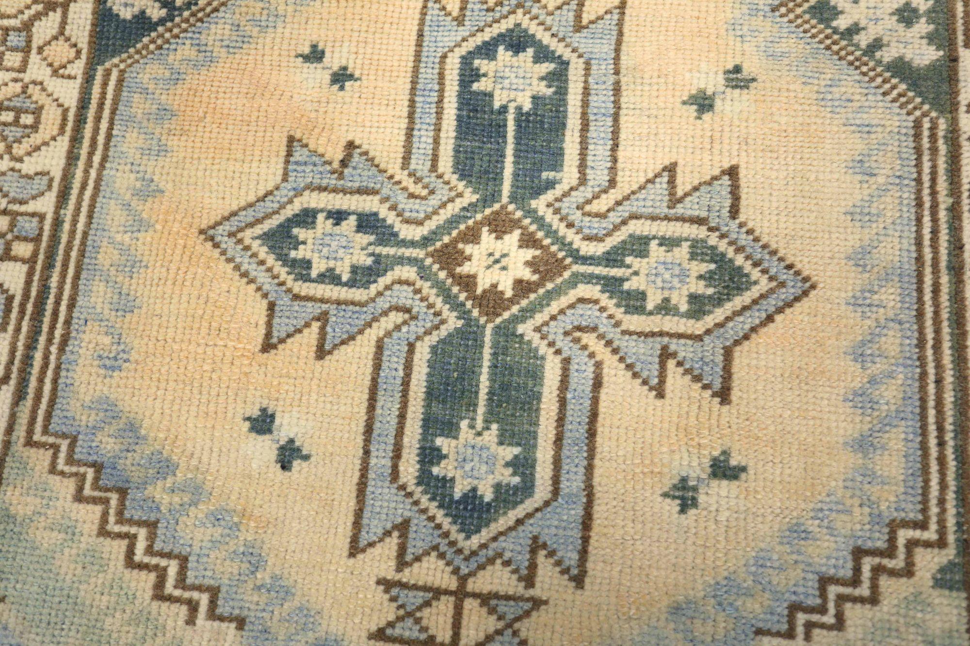 Turco Tappeto Turkey Anatoly Small - Lana Nero Blu Avorio Design - 93160 in vendita