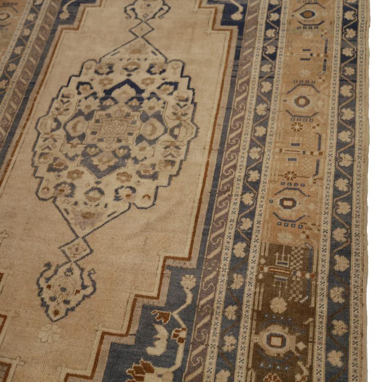 Türkei Anatoly Small Rug - Wolle Schwarz Braun Elfenbein Design - 92983 im Zustand „Hervorragend“ im Angebot in Dallas, TX