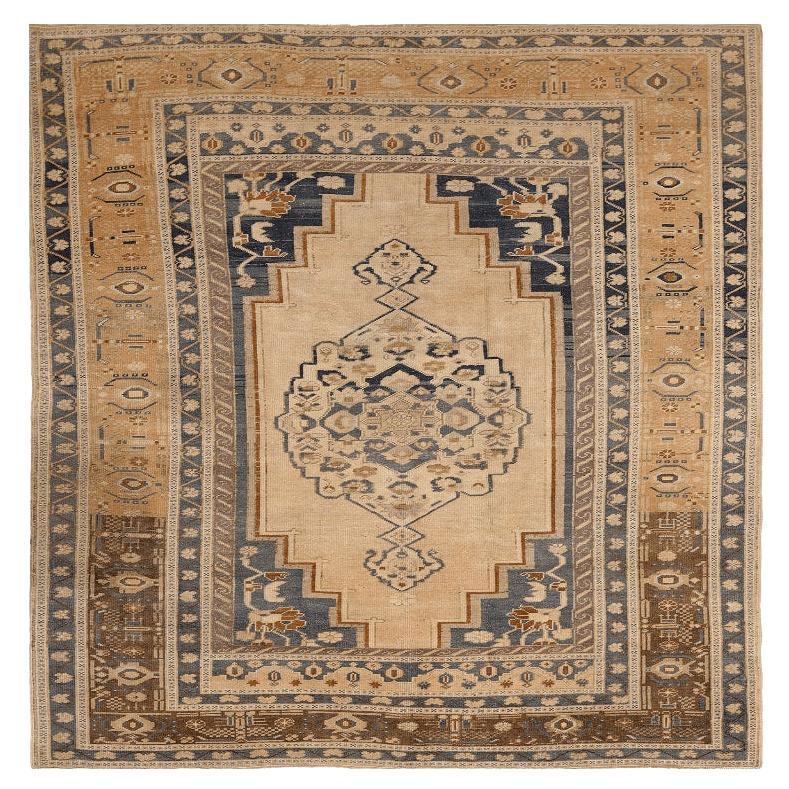 Türkei Anatoly Small Rug - Wolle Schwarz Braun Elfenbein Design - 92983