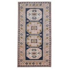 Turkey Anatoly Kleiner Teppich - Wolle Schwarz Grün Rosa Design - 93130