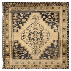 Turkey Anatoly Small Rug - Wool Black Ivory Design - 92966