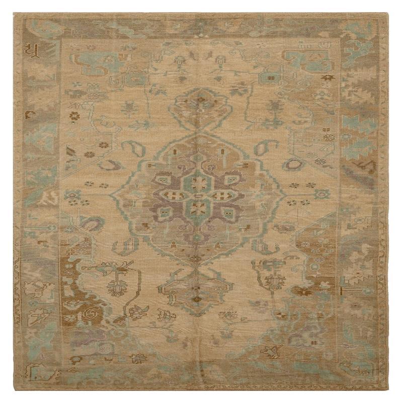 Türkei Anatoly Small Rug - Wolle Blau Braun Elfenbein Design - 92948