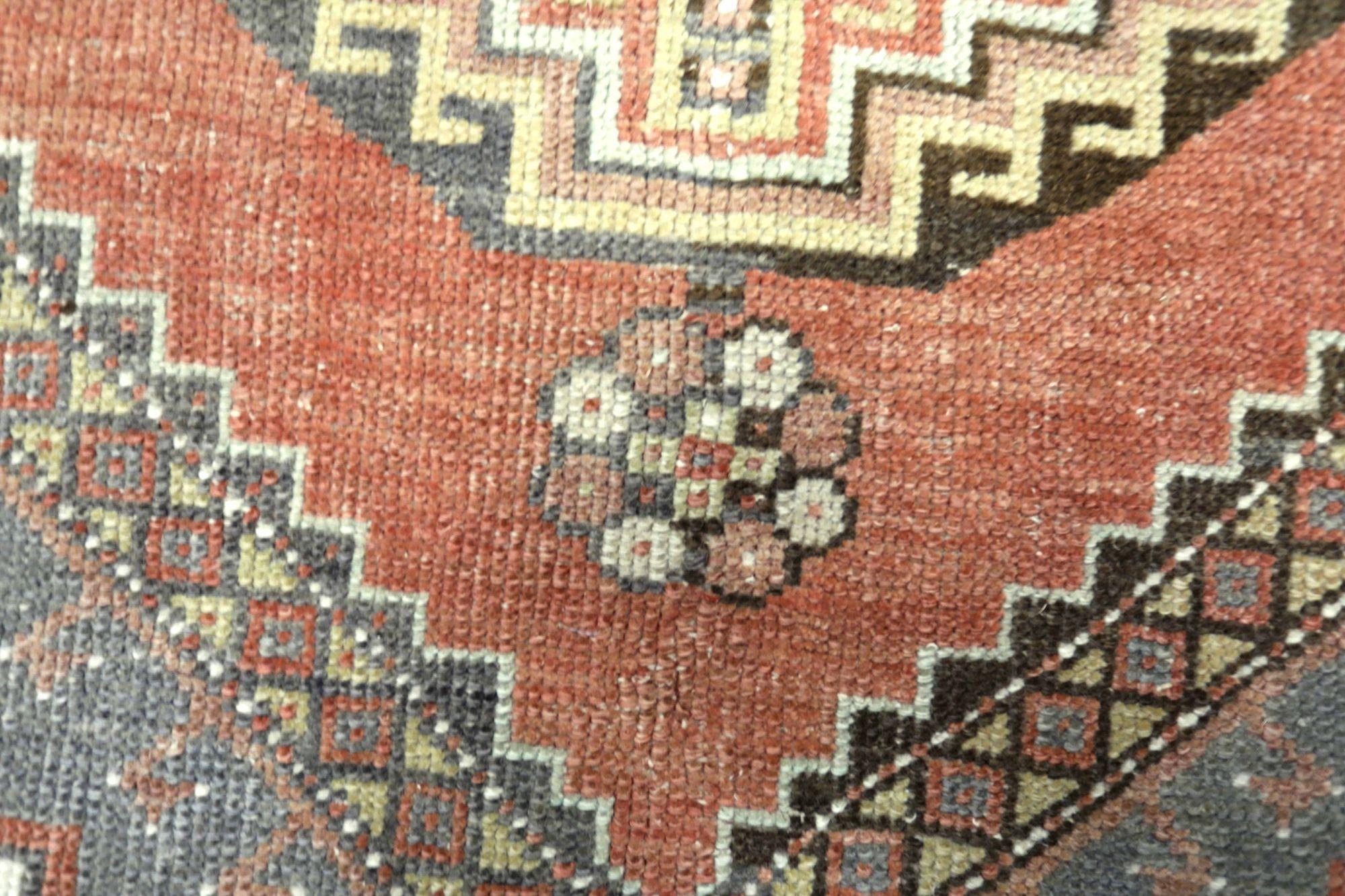 Türkei Anatoly Small Rug - Wolle Blau Braun Elfenbein Rot Design - 93177 (Türkisch) im Angebot